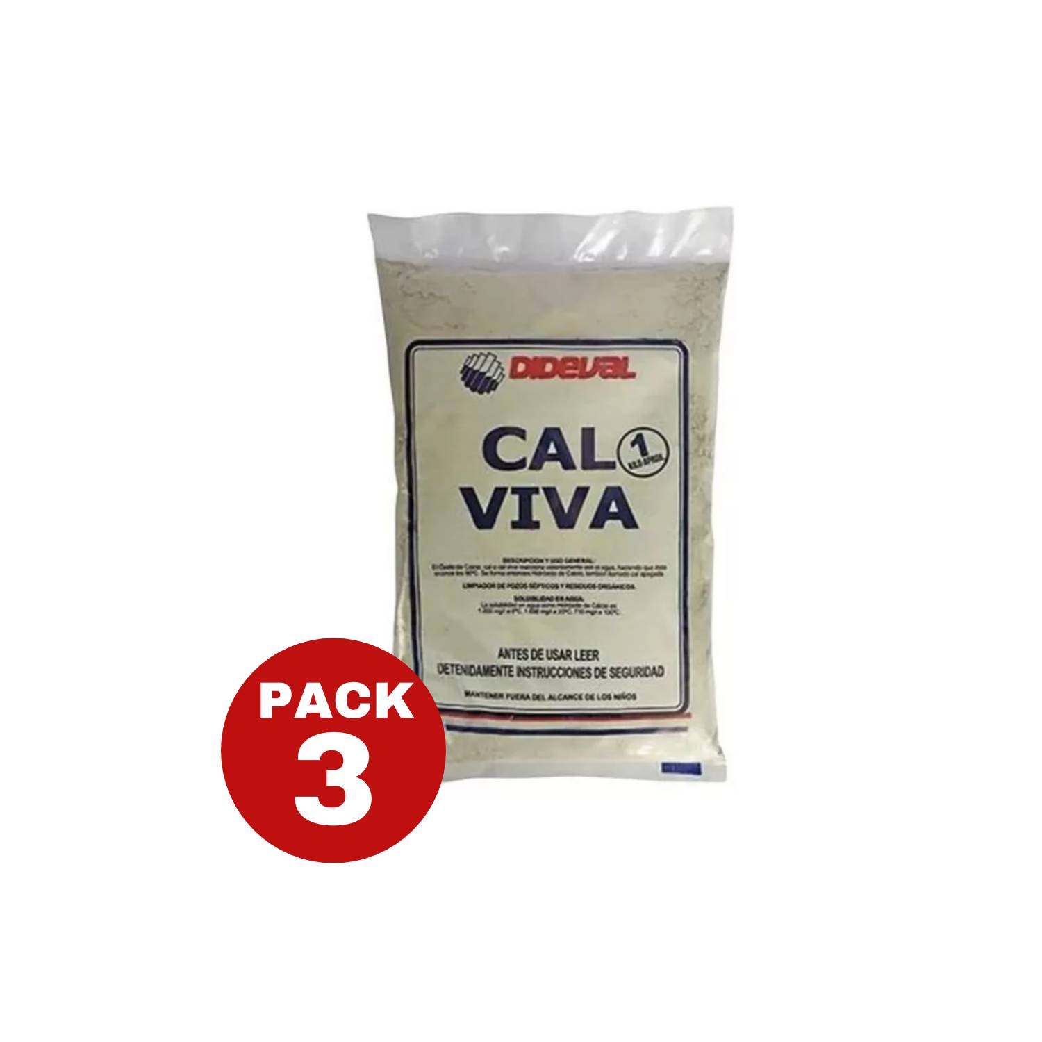 GENERICO Cal Viva Dideval1kg Pack 3 Unidades