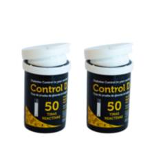 CONTROL D - Kit de 100 Tiras Reactivas Glucómetro Comfort Control D