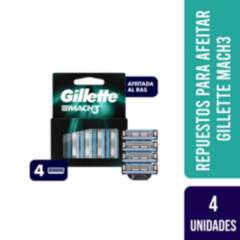 GILLETTE - Repuestos Para Afeitar Mach3 4 Unidades Gillette