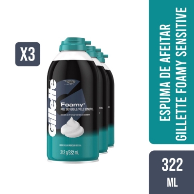 Espuma de Afeitar Foamy Sensitive, 322 ml, Productos
