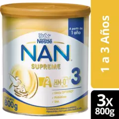NAN - Fórmula Infantil Nan® Supreme 3 800g X3 Tarros