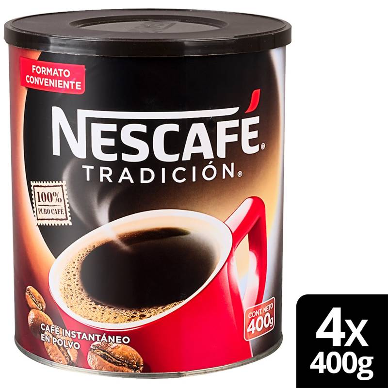 NESCAFE - Café Nescafé Tradición 400G X4 Tarros