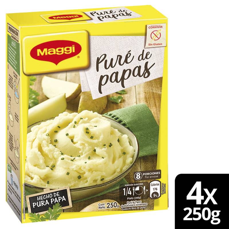 MAGGI - Puré de Papas MAGGI® Caja 250g Pack X4