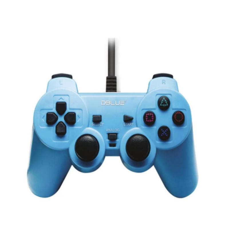 DBLUE Joystick Gamer D-Shock USB Para PC Azul