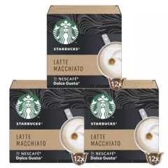 STARBUCKS - Starbucks NESCAFÉ® Dolce Gusto® Latte Macchiato 12 Cápsulas X3Cajas
