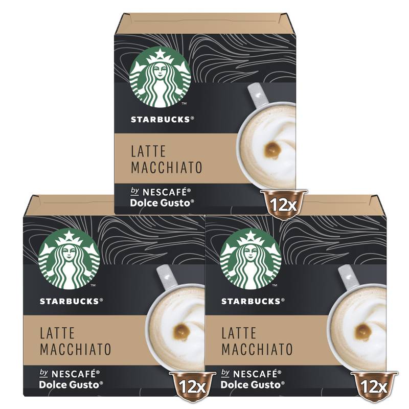 STARBUCKS - Starbucks NESCAFÉ® Dolce Gusto® Latte Macchiato 12 Cápsulas X3Cajas