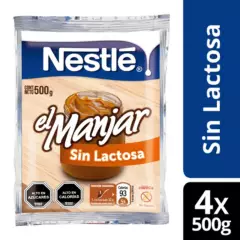 NESTLE - Manjar Nestlé Sin Lactosa 500G Pack X4