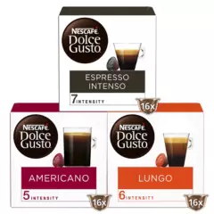 DOLCE GUSTO - Cápsulas de Café NESCAFÉ® Negros Pack X3 Cajas