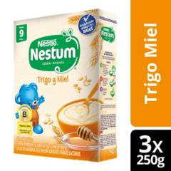NESTLE - Cereal Infantil Nestum Trigo Y Miel 250G Pack X3
