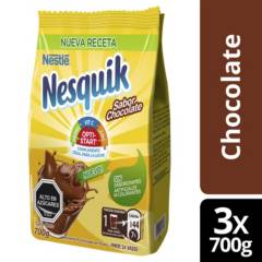 NESTLE - Saborizante Nesquik Optistart Chocolate 700G X3