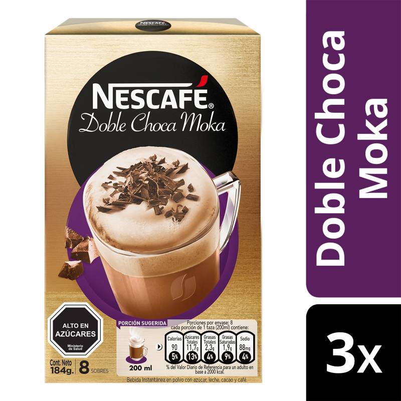 NESTLE - Café NESCAFÉ® Doble Choca Moka 8x23g X3 Cajas