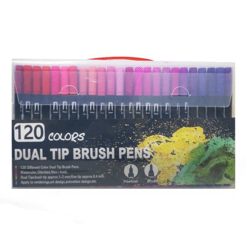 120 Colores Marcadores Plumones Punta De Pincel Dual Brush