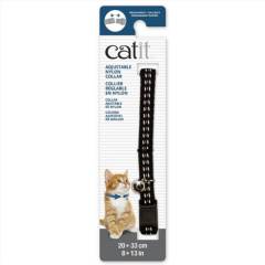 CATIT - Collar Catit Reflectante Anti Ahorque Negro para Gatos
