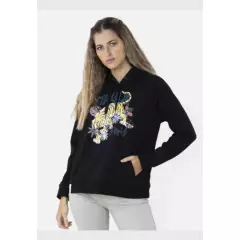 MAUI AND SONS - Poleron TIGER SONS HOODIE Mujer Negro Maui and Sons