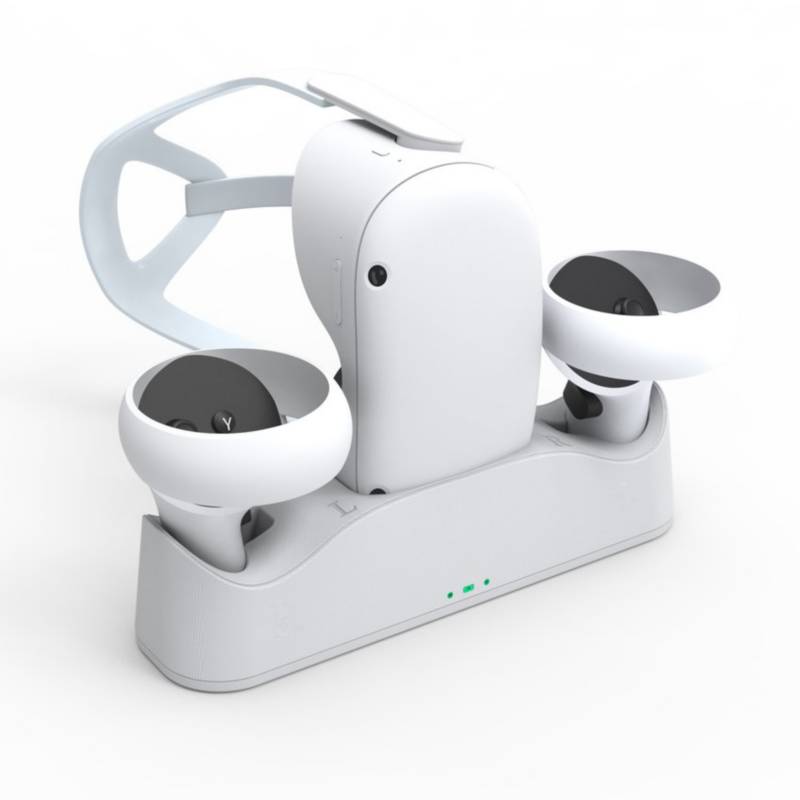 GENERICO - Base de carga para Oculus Quest 2 Virtual Reality indicador LED Blanco