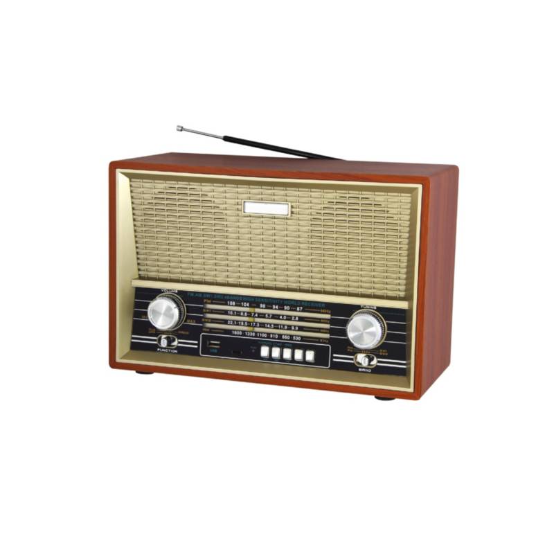 Radio Modelo Retro Portátil a Pilas FM / AM GENERICO