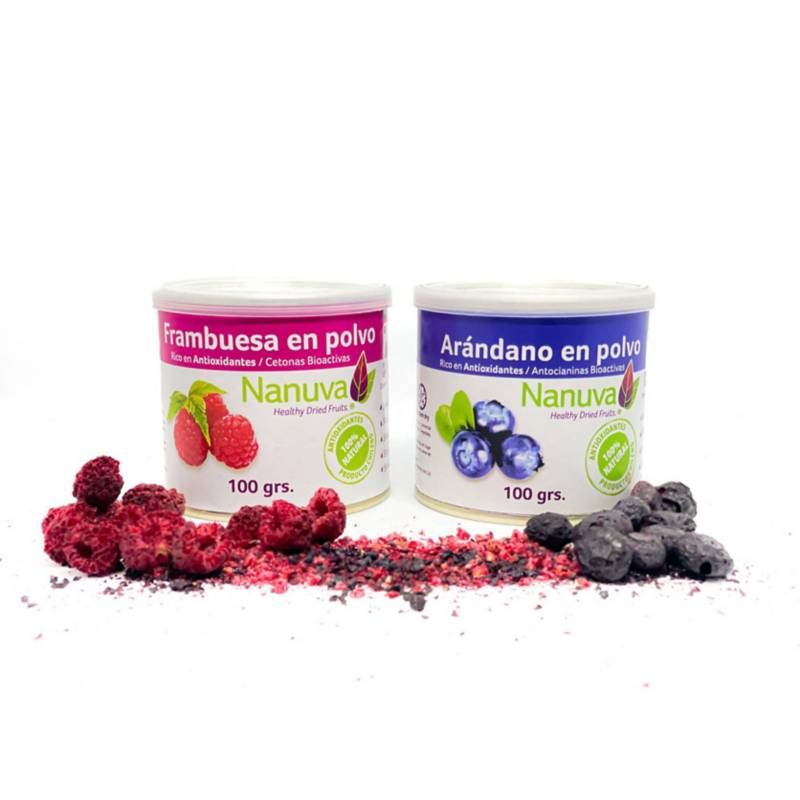 NANUVA INGREDIENTS HEALTHY DRIED FRUITS - Pack Arándano - Frambuesa