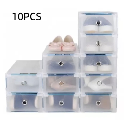 Set X10 Cajas Plásticas Para Zapatos MICA