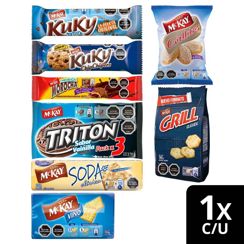NESTLE - Galleta Nestlé Mckay Para Compartir Pack X8