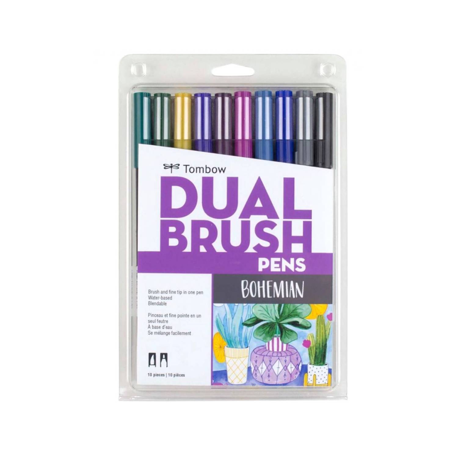 Tombow Dual Brush Pens- Bohemian Set of 10