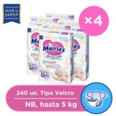 MERRIES - Pack Velcro Merries X4 Talla Rn 240 Pcs