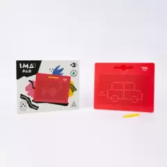 BRAINTOYS - Imanix Imapad tablero Rojo con lapiz magnético