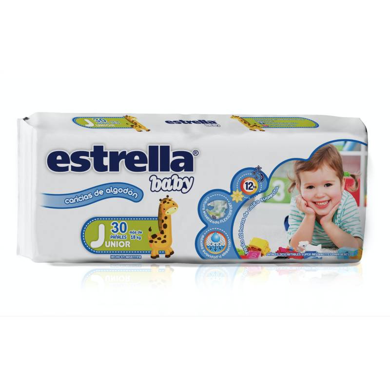 ESTRELLA BABY Pañales Estrella Baby Talla JUNIOR +18 Kg., Total 120 | falabella.com