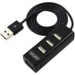 UTEK - Mini HUB 4 Puertos USB 3.1 Color Negro Con Cable De 80 Cm