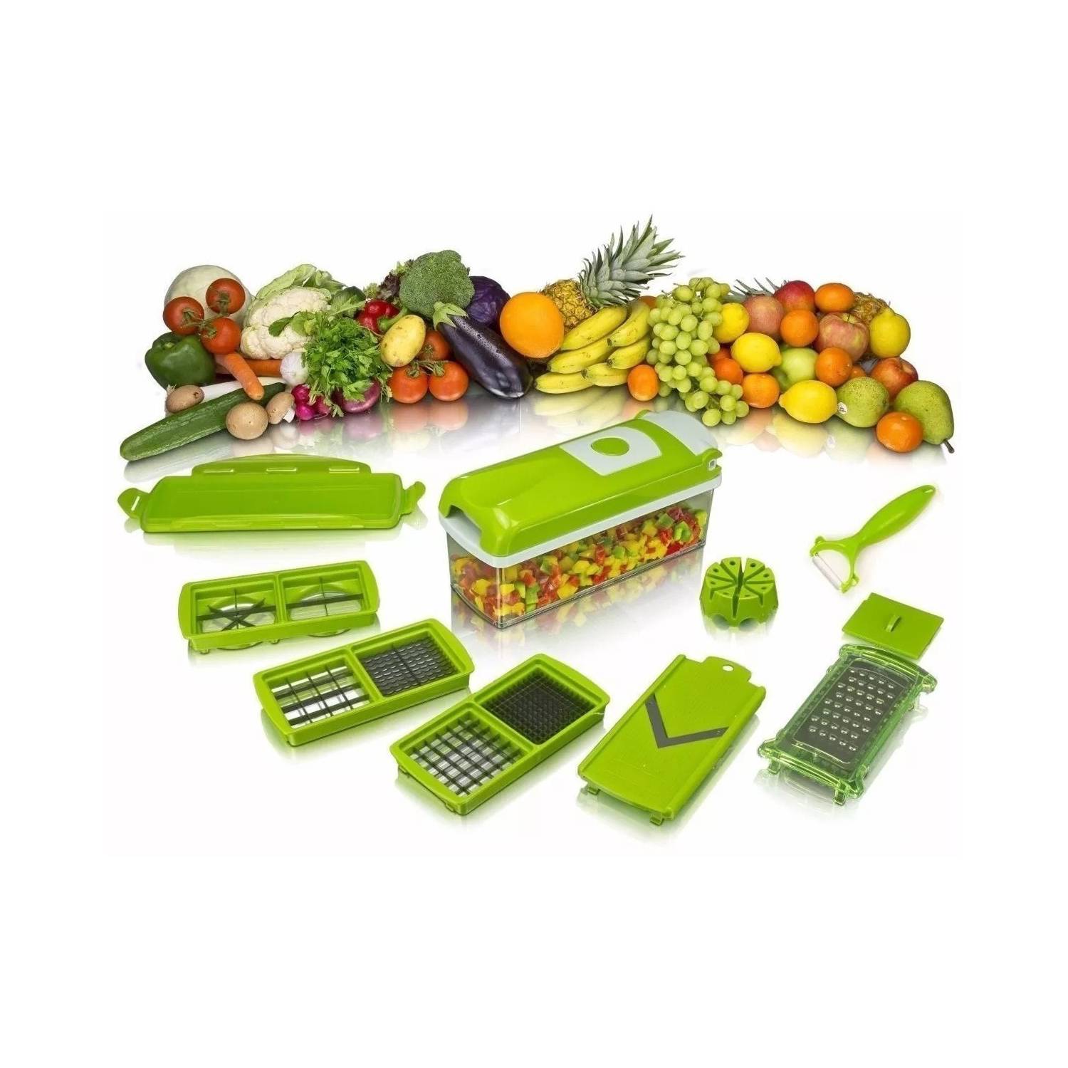 Picador Frutas Verduras Vegetales Rallador Cortador Multiuso