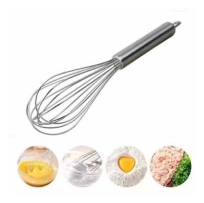 Batidor Mezclador Manual 30cm Acero Cocina Reposteria Mano