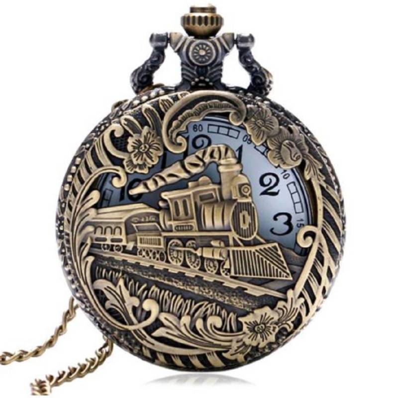 GENERICO - Reloj Bolsillo Vintage Trenes Al Sur Quartz Al13