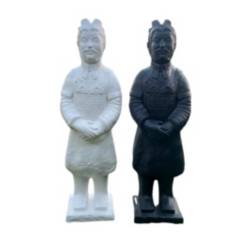 SAT NAM INSPIRES - Figuras Guerreros de terracota Yin y Yang 1.08 mts