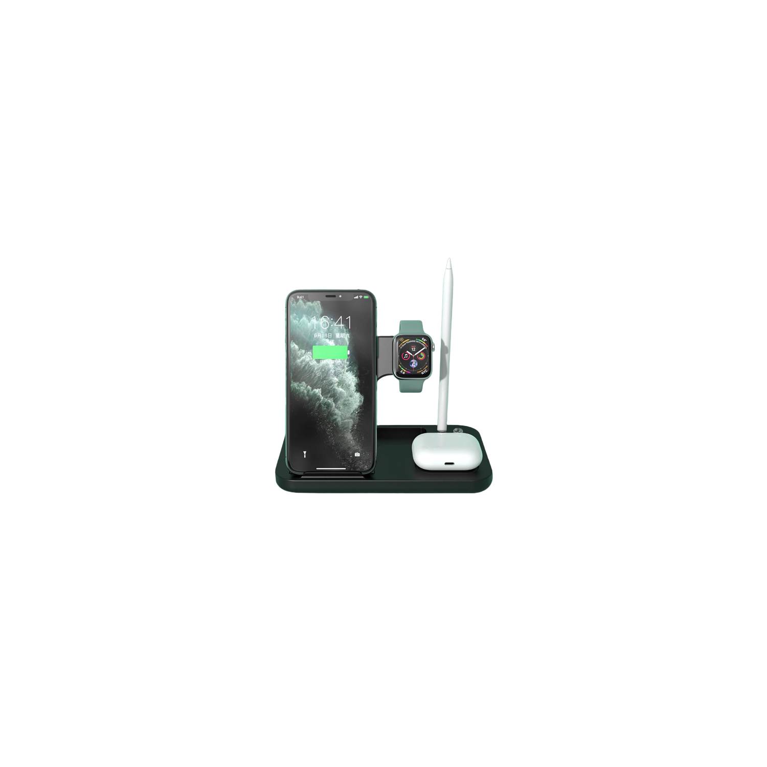 Base Carga Inalámbrica Dusted 3 en 1, Carga Smartphone - Smartwatch -  Audífonos, Negro