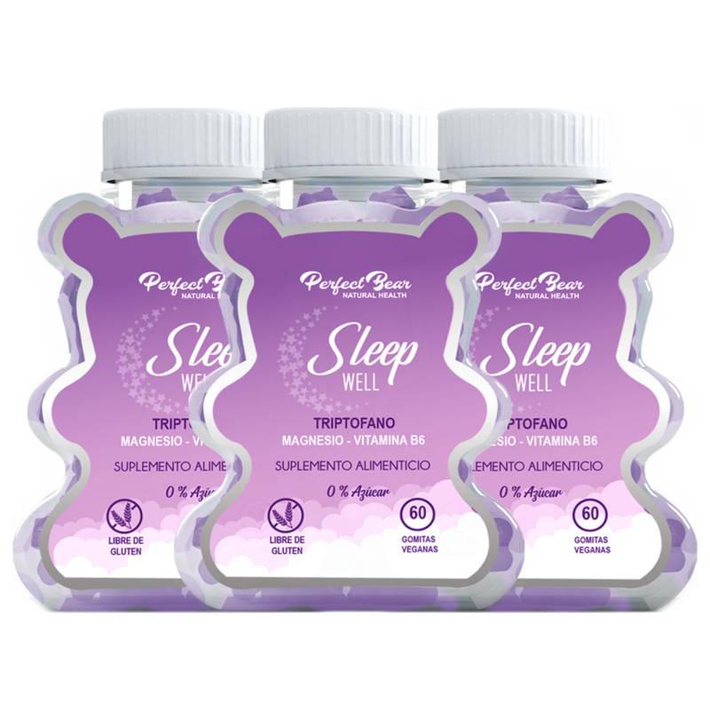Perfect Bear - L Triptófano Magnesio Vitamina B6 Vitaminas Para Dormir x 3 meses