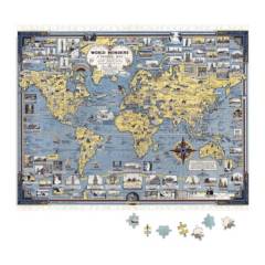 MAPPIN - Puzzle Mapa de Maravillas (En Tubo) - 1.000 piezas