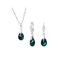 JOYAS MONTERO - Conjunto Milan Cristales Genuinos Emerald