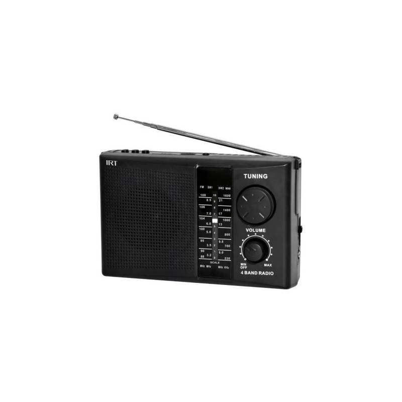 IRT Radio Portatil AM/FM/BT 4 Bandas IRT RP4B01N Recargable