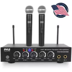 PYLE - Kit de Micrófonos Karaoke Bluetooth y Receiver Mixer Pyle