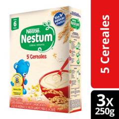 NESTLE - Cereal Infantil NESTUM® 5 Cereales 250g Pack X3