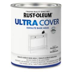 RUST OLEUM - Esmalte al Agua Ultra Cover 946ml Bco Semibrillo Rust Oleum
