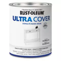 RUST OLEUM - Esmalte al Agua Ultra Cover 946ml Bco Semibrillo Rust Oleum