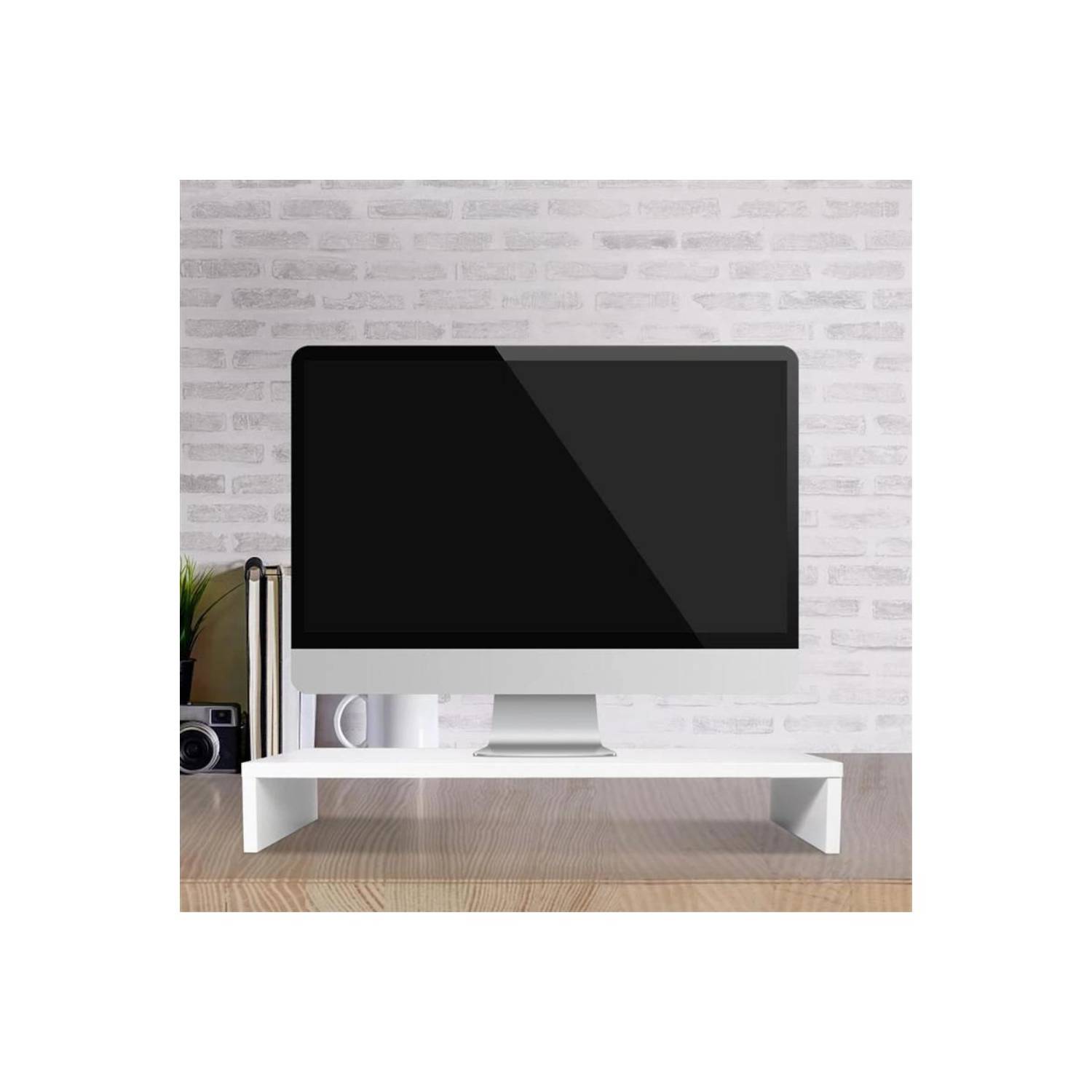 SOPORTE DE MONITOR Y ORGANIZADOR DE ESCRITORIO - BLANCO