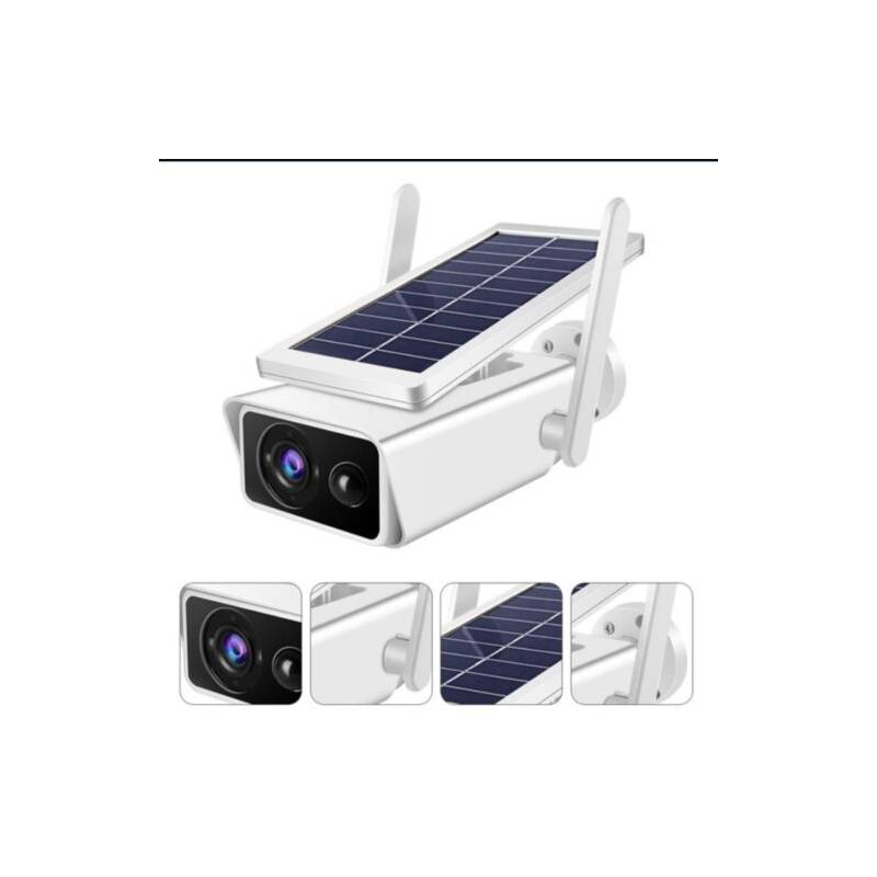 GENERICO - Camara Solar Seguridad Exterior e Interior Wifi Full HD