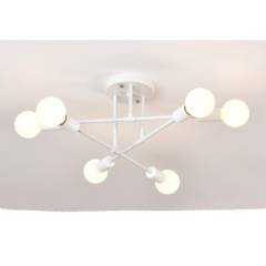 GENERICO - Lámpara de techo nórdica moderna para sala de estar- Blanco