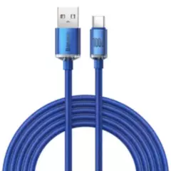 BASEUS - Baseus Crystal Shine Series cable USB Type A - USB Type C 100W 2m azul