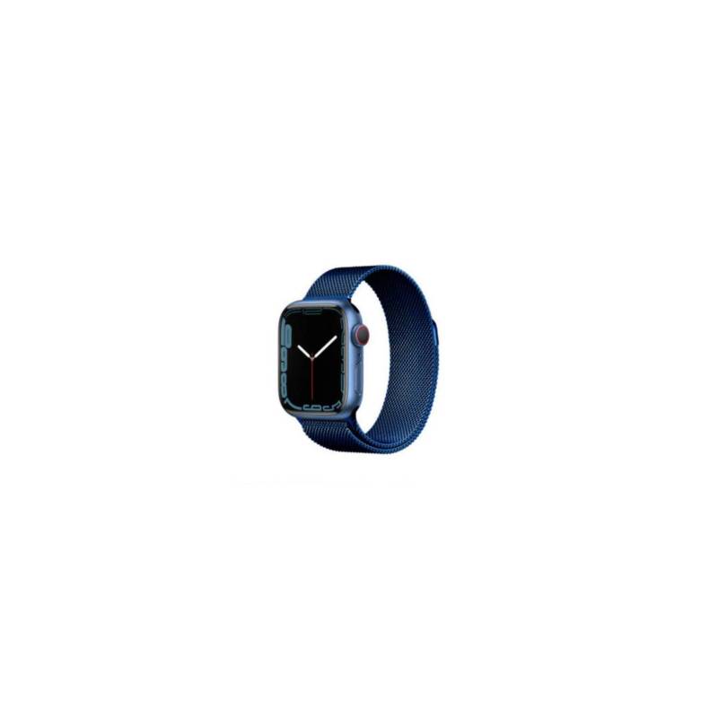 GENERICO - Correa Metálica Azul  para Apple Watch de 42 / 44 / 45 mm