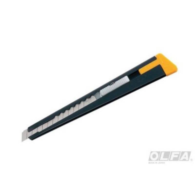 OLFA - Olfa Cuchillo Mediano Con Seguro Automático 180-black 9mm