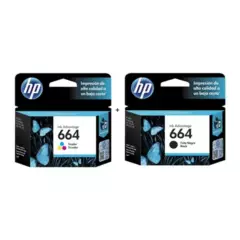 HP - Pack Tintas 664 color y negro HP