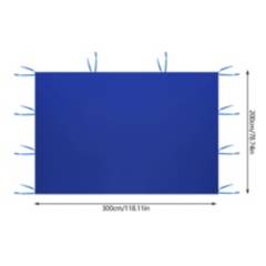 GENERICO - Lona Paredes Laterales Para Toldo Plegable 3x3 MTS Azul Impermeable