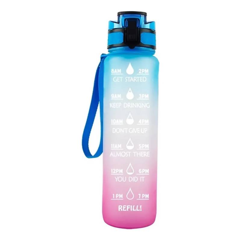 Botella Agua 1L Buffer Deporte Ciclismo Gimnasio BPA Free Negro